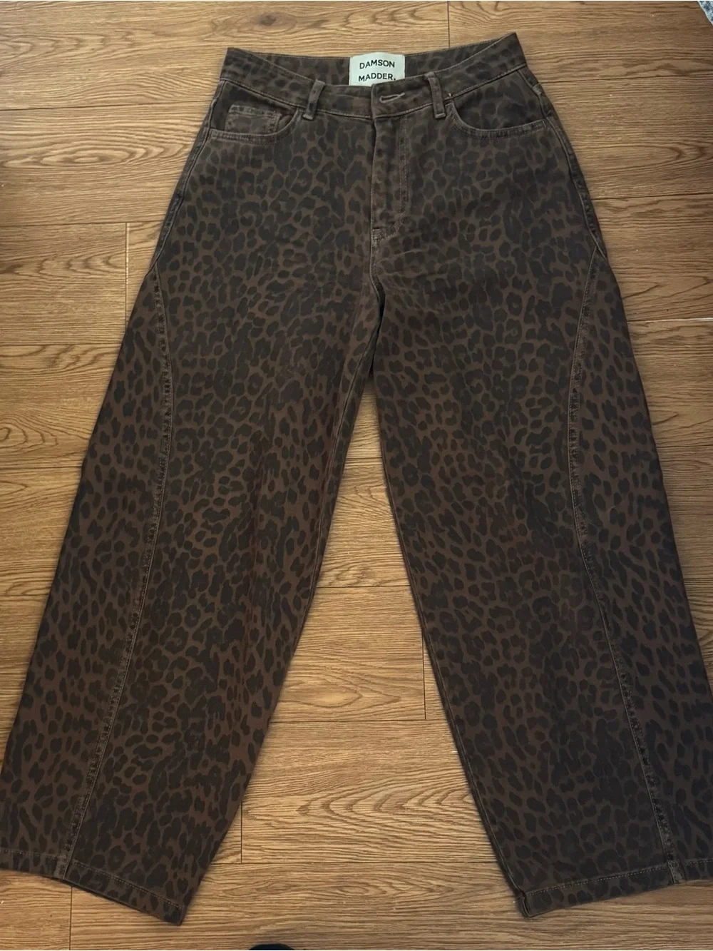 Damson Madder Dion Jean in Brown Leopard - Picture 2 of 3